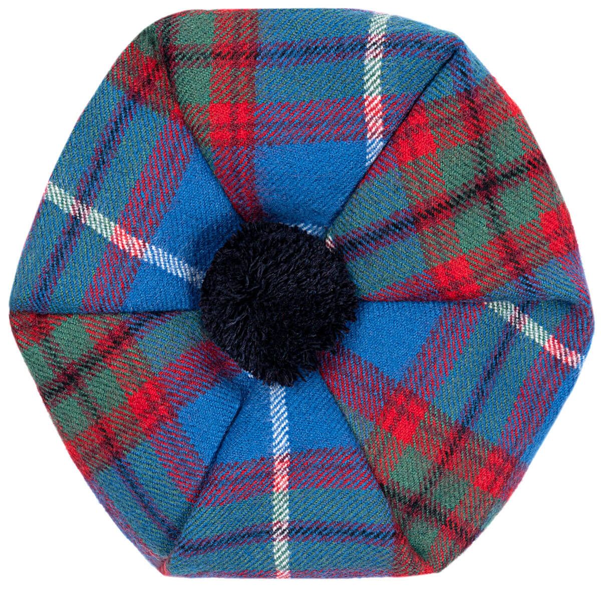 Edinburgh Tartan Brushed Wool Tam - Click Image to Close